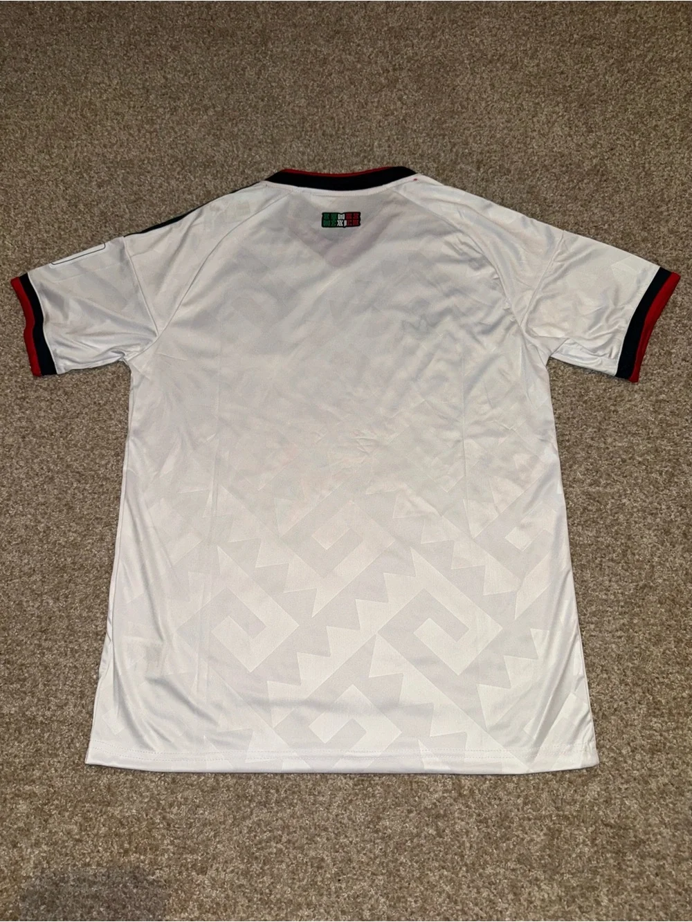adidas Mexico White Black Red Retro Soccer Jersey
